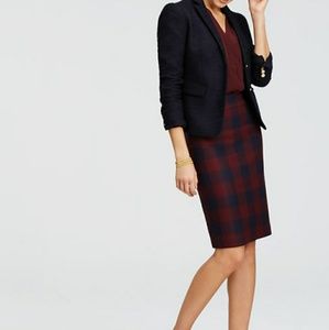 NWT Ann Taylor Checker Plaid Pencil Skirt